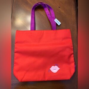 Clinique Tote Bag red with lip design